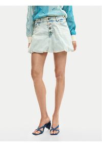 Desigual Spódnica jeansowa Fal Globo 26SWFD01 Niebieski Regular Fit. Kolor: niebieski. Materiał: bawełna #1