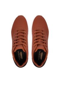 skechers - Skechers Sneakersy UNO - Tailored Air 183007/COG Brązowy. Kolor: brązowy. Materiał: skóra #3