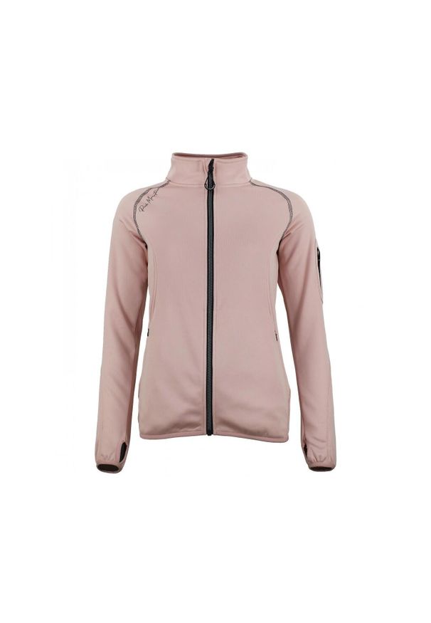 PEAK MOUNTAIN - Kurtka damska Peak Mountain Polarshel Amarowz. Kolor: różowy. Sport: turystyka piesza