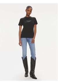 Calvin Klein Jeans T-Shirt Institutional J20J223222 Czarny Regular Fit. Kolor: czarny. Materiał: bawełna