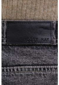 Noisy may - Noisy May jeansy Drew damskie high waist. Stan: podwyższony. Kolor: szary