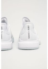adidas Performance - Buty Game Court. Nosek buta: okrągły. Zapięcie: sznurówki. Kolor: biały. Materiał: syntetyk, materiał, skóra ekologiczna, guma. Szerokość cholewki: normalna. Obcas: na obcasie. Model: Adidas Cloudfoam. Wysokość obcasa: średni #4