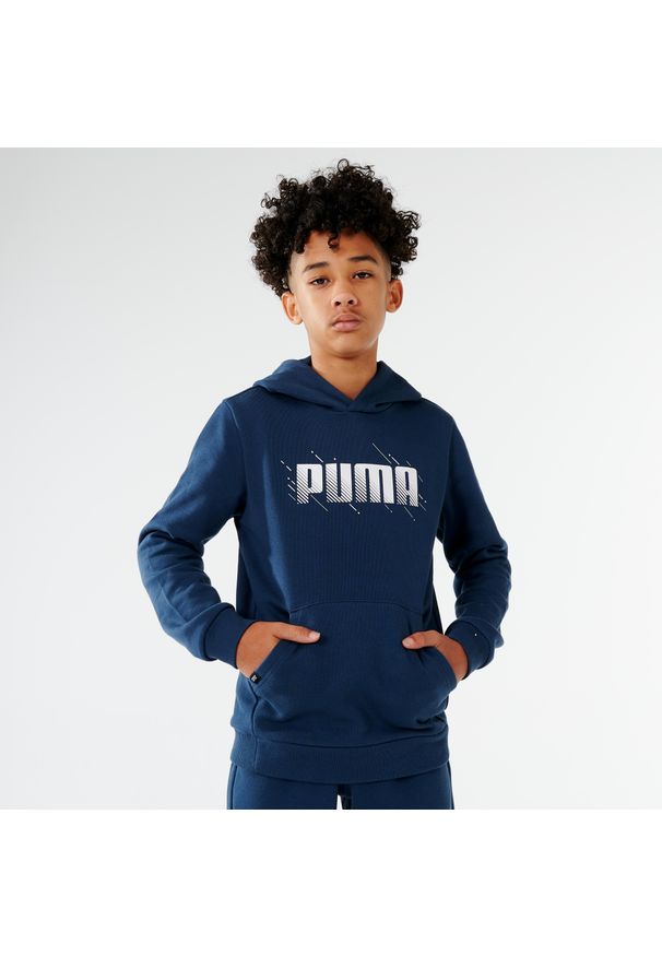 Bluza dziecięca Puma z kapturem. Typ kołnierza: kaptur. Materiał: materiał, bawełna, poliester