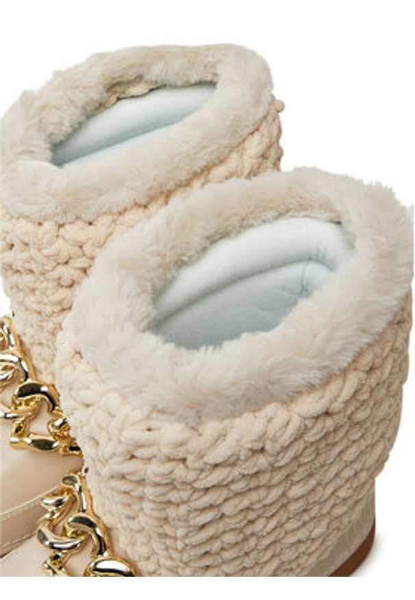 Love Moschino - LOVE MOSCHINO Śniegowce JA24322G0LISI120 Beżowy. Kolor: beżowy. Materiał: materiał