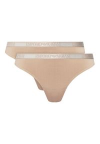 Emporio Armani Underwear Komplet fig brazylijskich EW000404 AF19028 M1186 Brązowy. Kolor: brązowy. Materiał: bawełna #5