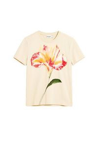 Desigual T-Shirt Estocolmo 26SWTK03 Beżowy Regular Fit. Kolor: beżowy. Materiał: bawełna #2