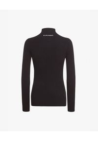 Ermanno Firenze - ERMANNO FIRENZE - Czarny prążkowany sweter z logo. Kolor: czarny. Materiał: prążkowany. Długość rękawa: długi rękaw. Długość: długie #4