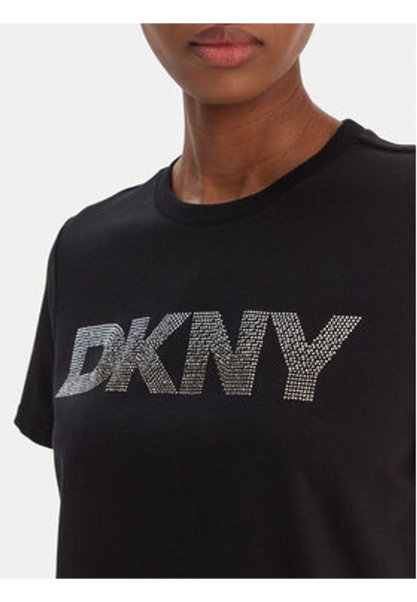 DKNY Sport T-Shirt DP6T1557 Czarny Relaxed Fit. Kolor: czarny. Materiał: bawełna. Styl: sportowy