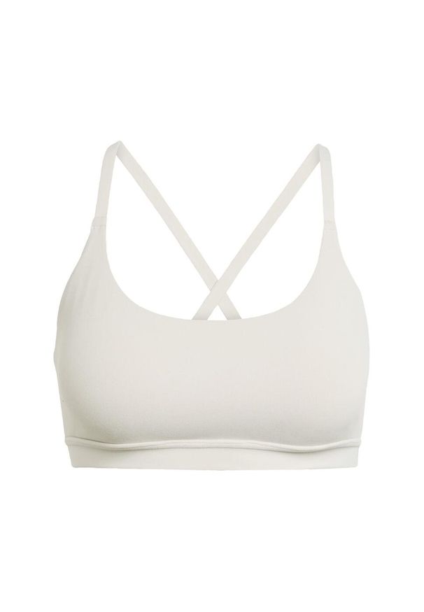 Adidas - Biustonosz adidas All Me Light Support. Kolor: beżowy. Sport: joga i pilates
