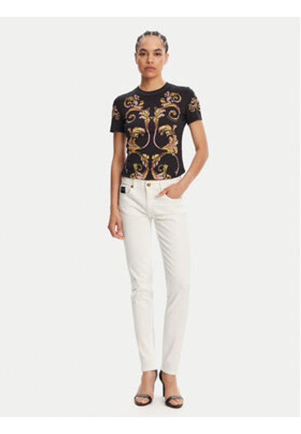 Versace Jeans Couture Jeansy 78HAB5K1 Biały Skinny Fit. Kolor: biały