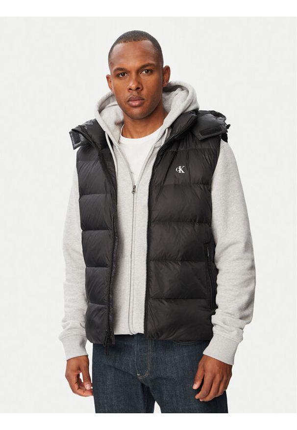 Calvin Klein Jeans Kamizelka LV04RG514G Czarny Regular Fit. Kolor: czarny. Materiał: syntetyk