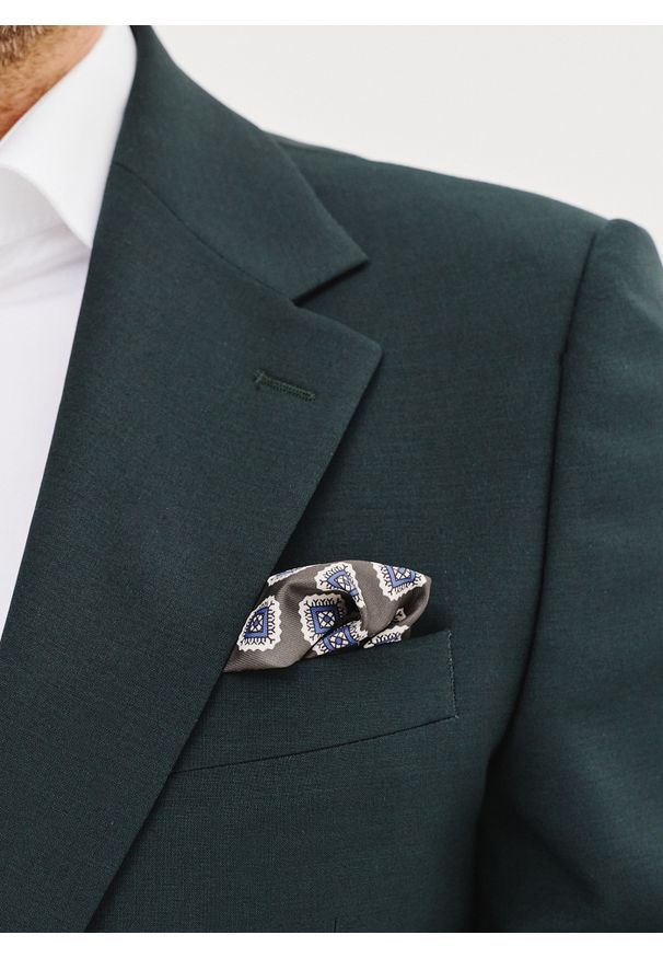 Pako Lorente - PAKO LORENTE – Wełniana marynarka garniturowa w kolorze zielonym. Okazja: na spotkanie biznesowe. Kolor: zielony. Materiał: wełna. Wzór: gładki. Styl: biznesowy