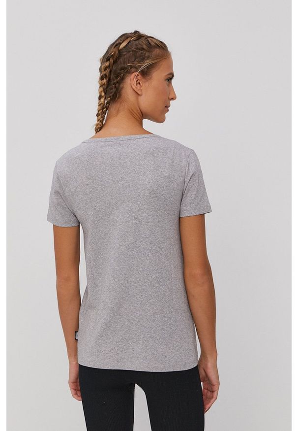 Moschino Underwear - T-shirt. Okazja: na co dzień. Kolor: szary. Wzór: aplikacja. Styl: casual