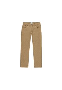 Wrangler - WRANGLER MĘSKIE SPODNIE MATERIAŁOWE TEXAS SLIM TIGERS EYE 112358039 W12S015733. Materiał: materiał #6