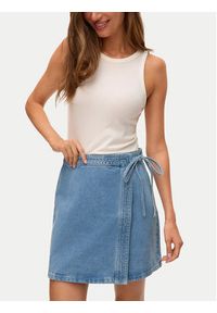 Vero Moda Spódnica jeansowa Liza 10332535 Niebieski Regular Fit. Kolor: niebieski. Materiał: bawełna #5