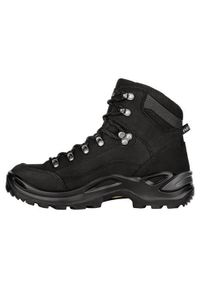 Buty trekkingowe damskie Lowa Renegade GTX Mid. Wysokość cholewki: za kostkę. Kolor: czarny. Materiał: materiał, skóra. Szerokość cholewki: normalna
