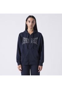EVERLAST - Ikoniczna Bluza Z Kapturem I Pelnym Zamkiem Na Suwak Z Logo Niebieski Morski Baw. Typ kołnierza: kaptur. Kolor: niebieski. Materiał: poliester. Wzór: paski #1