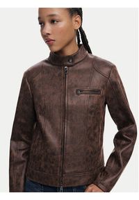 Desigual Kurtka skórzana 25SWEW46 Brązowy Regular Fit. Kolor: brązowy. Materiał: syntetyk #4