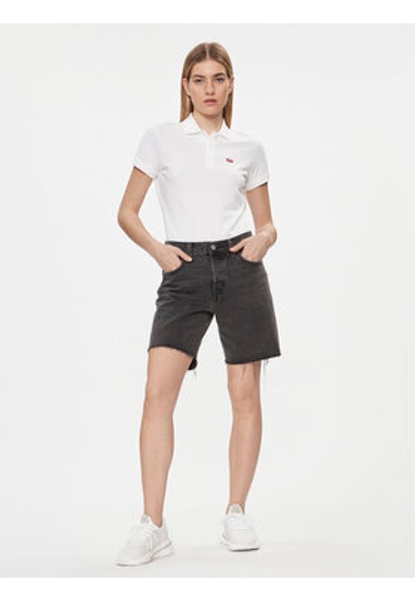 Levi's® Polo 52599-0000 Biały Slim Fit. Typ kołnierza: polo. Kolor: biały. Materiał: bawełna