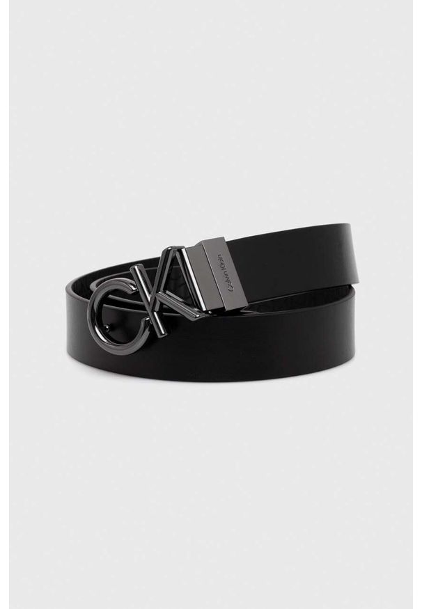 Calvin Klein pasek męski kolor czarny. Kolor: czarny