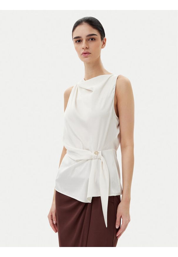 Rinascimento Bluzka CFC0019901002 Écru Regular Fit. Kolor: kremowy. Materiał: syntetyk