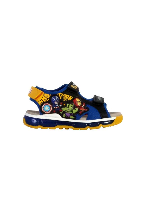 Geox - Sandały GEOX J SANDAL ANDROID BOY Niebieski. Kolor: czarny. Materiał: syntetyk, tkanina. Sezon: lato