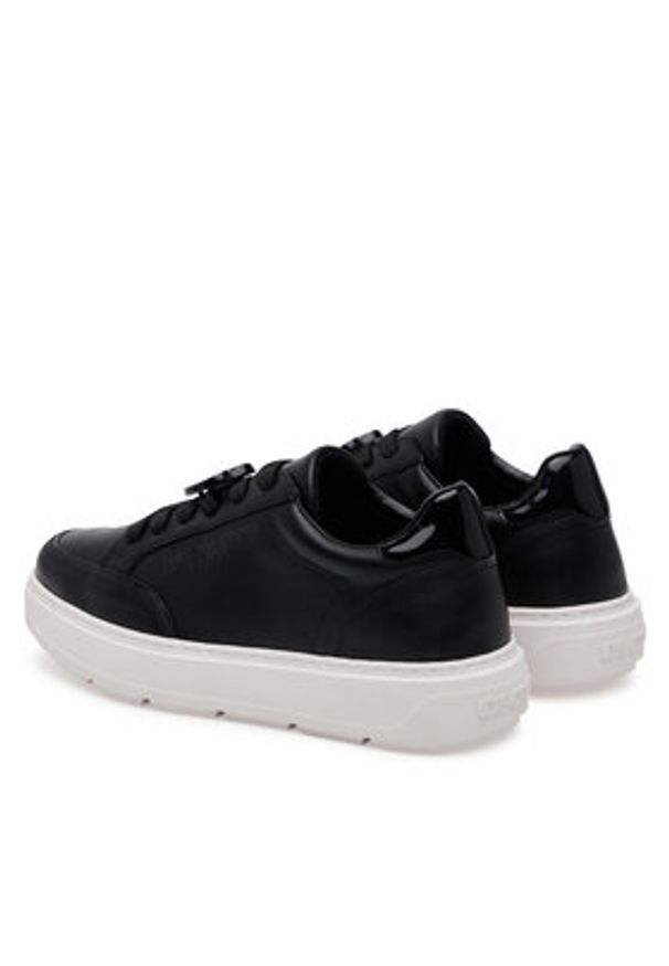 Love Moschino - LOVE MOSCHINO Sneakersy JA15214G1MIA400A Czarny. Kolor: czarny. Materiał: skóra