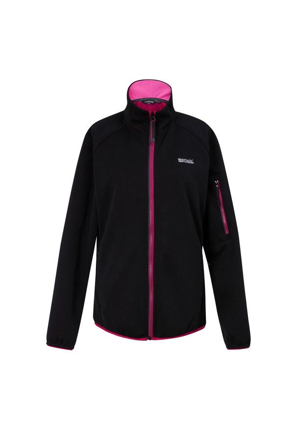 Regatta - Bluza Damska Ravenhill Full Zip Fleece Top. Kolor: wielokolorowy, czarny, różowy. Materiał: polar. Sport: turystyka piesza