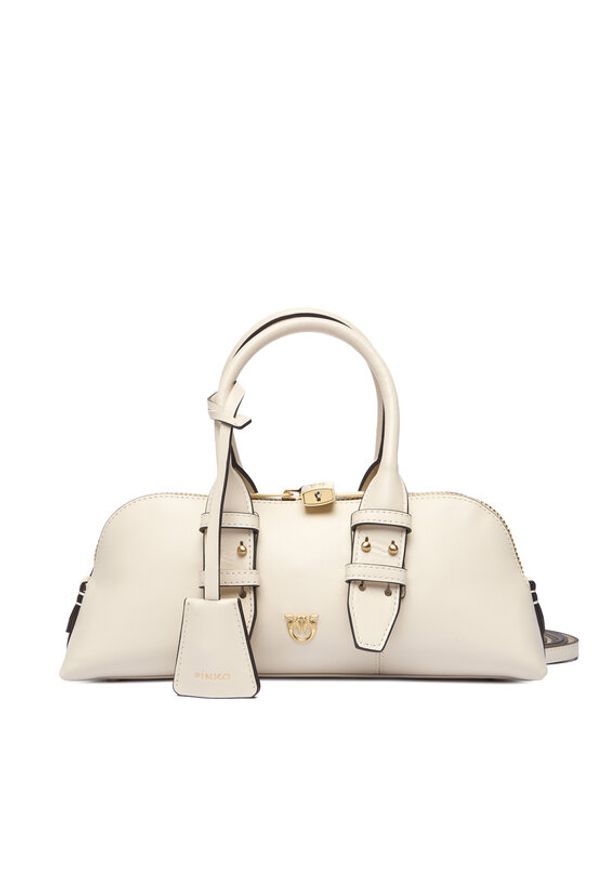 Pinko - PINKO Torebka Bowling Bag Baguette AI 25-26 PLTT 105334 A0QO Écru. Materiał: skórzane