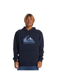Quiksilver - Bluza z kapturem dla Mężczyzn BIG LOGO Czarny. Typ kołnierza: kaptur. Kolor: niebieski. Materiał: poliester, bawełna. Długość rękawa: długi rękaw. Długość: długie
