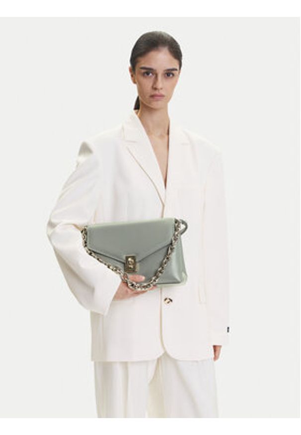 Furla Torebka Meridiana WB01448 BX3227 AG700 Zielony. Kolor: zielony. Materiał: skórzane