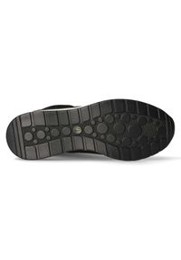 Inna - Sneakersy skórzane wysokie wężowe czarne. Okazja: na imprezę, na spacer. Kolor: czarny. Materiał: skóra. Szerokość cholewki: normalna. Sezon: wiosna. Sport: turystyka piesza #5