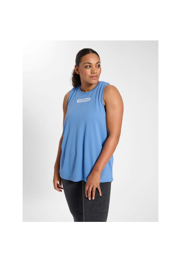 Damski tank top Hummel Curvy Plus. Kolor: niebieski. Materiał: materiał. Sport: fitness
