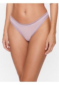 Calvin Klein Underwear Stringi 000QD3763E Fioletowy. Kolor: fioletowy. Materiał: syntetyk #1