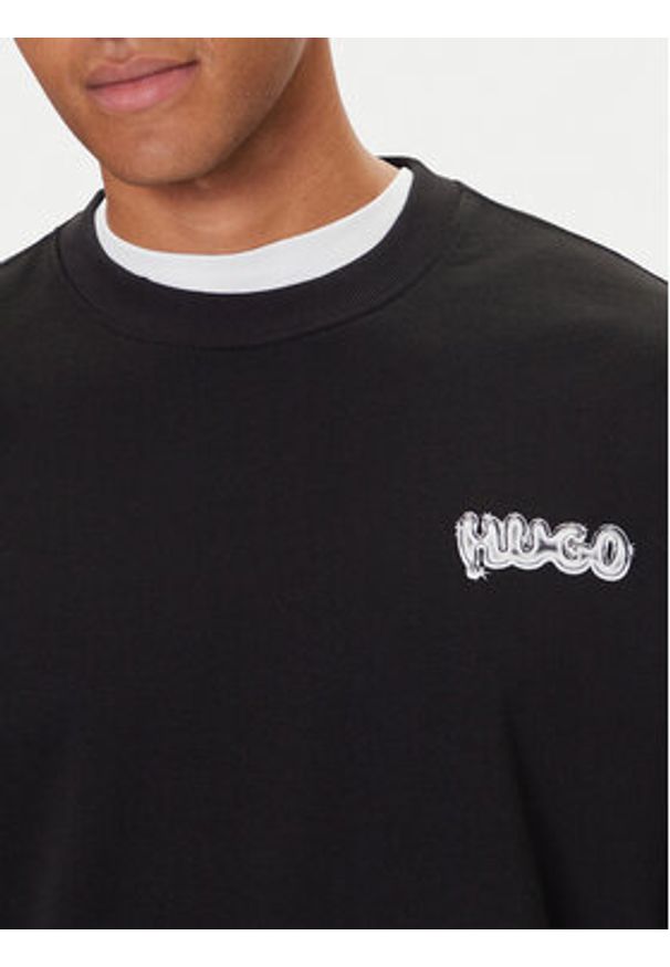 Hugo - HUGO Bluza Nyrocrew 50549778 Czarny Loose Fit. Kolor: czarny. Materiał: bawełna