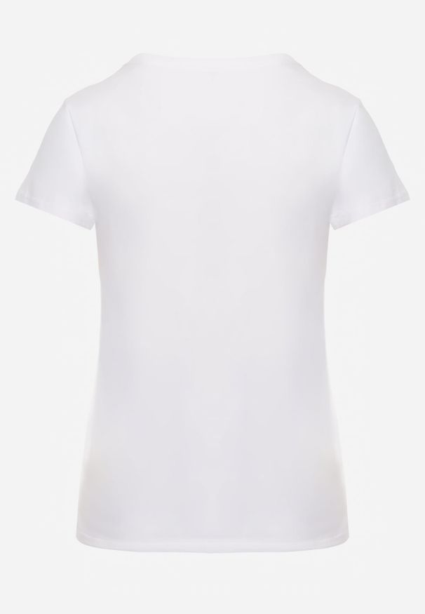 Renee - Biały T-shirt z Linii Basic Apoxis. Kolor: biały. Wzór: jednolity. Styl: elegancki