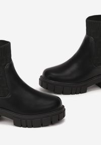 Born2be - Czarne Botki Otong. Okazja: na imprezę, na co dzień, na uczelnię. Kolor: czarny. Materiał: jeans. Szerokość cholewki: normalna. Styl: casual, elegancki
