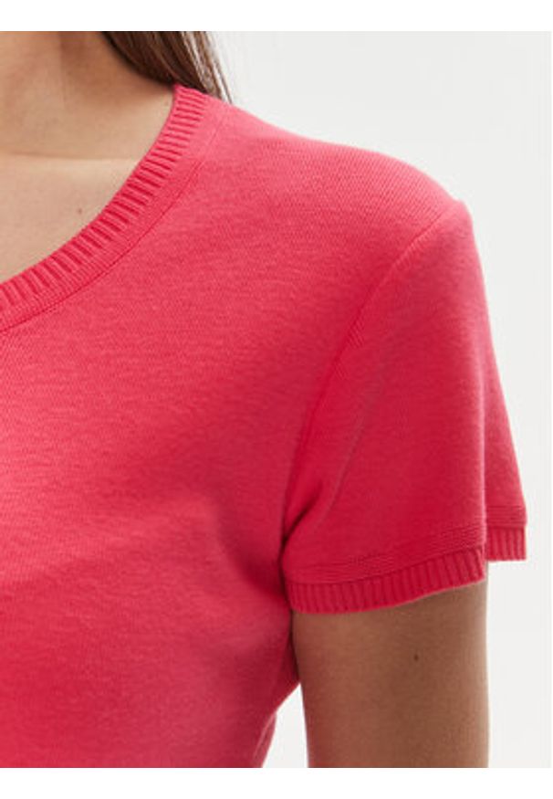 United Colors of Benetton - United Colors Of Benetton T-Shirt 1091D1M10 Różowy Regular Fit. Kolor: różowy. Materiał: bawełna
