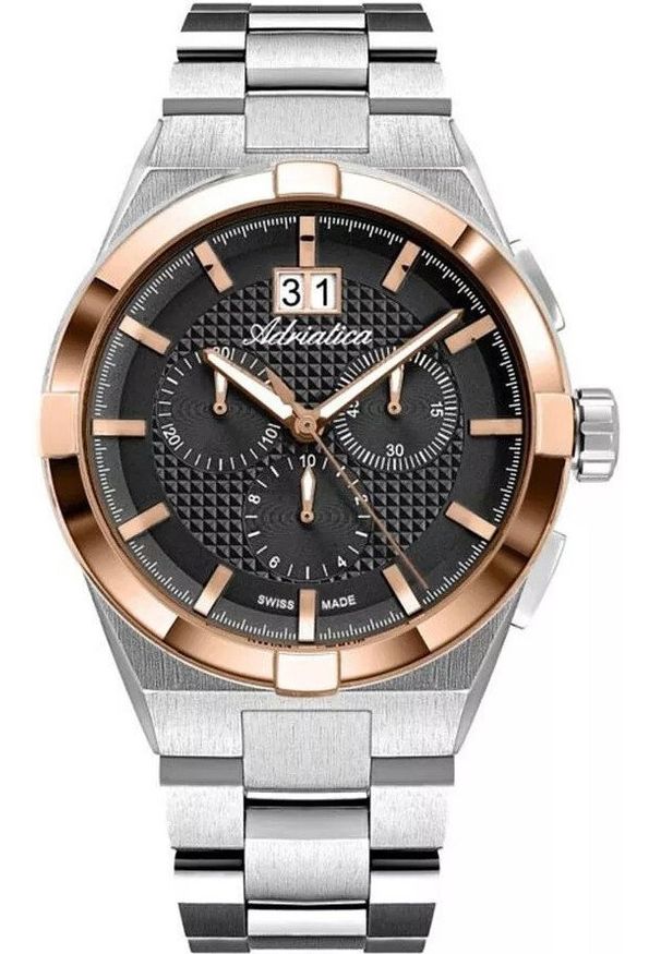 Zegarek męski Adriatica A8336.R116CH srebrny. Kolor: srebrny