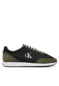 Calvin Klein Sneakersy Retro Runner Ess Mix Mat YM0YM01361 Czarny. Kolor: czarny. Materiał: zamsz, skóra
