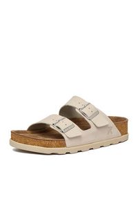 Rieker Klapki CEO-V3190-40 Beżowy. Kolor: beżowy. Materiał: zamsz, skóra #3