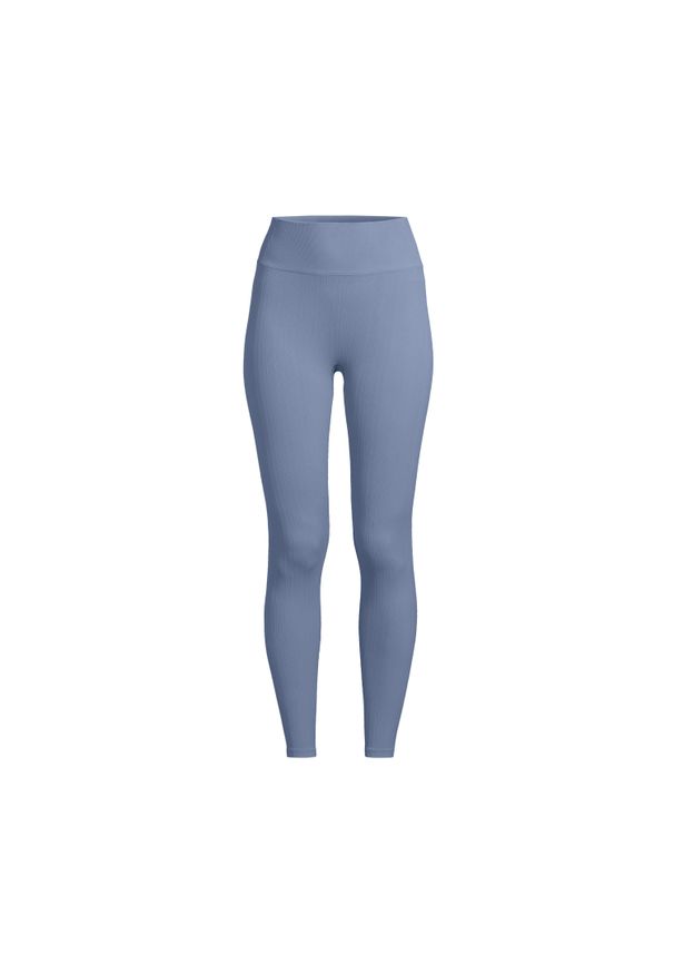 CASALL - Damskie legginsy bezszwowe z wysokim stanem Casall Multi Rib. Stan: podwyższony. Kolor: niebieski. Sport: joga i pilates, fitness