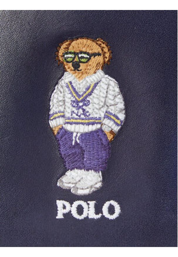 Polo Ralph Lauren Portfel męski 405962466001 Granatowy. Kolor: niebieski. Materiał: skóra