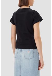 Guess - GUESS Czarny damski t-shirt Narciso, Rozmiar S. Kolor: czarny #4