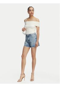 Guess Szorty jeansowe W6GD74 D0726 Niebieski Regular Fit. Kolor: niebieski. Materiał: bawełna #4