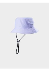 4F JUNIOR - Kapelusz bucket hat dziewczęcy - fioletowy. Kolor: fioletowy. Materiał: syntetyk, materiał. Styl: casual, sportowy