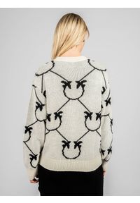 Pinko Sweter "Abbey Road" | 1G16C3 Y7GY | Abbey Road | Kobieta | Czarny, Biały. Kolor: biały, wielokolorowy, czarny. Materiał: akryl, wełna. Wzór: ze splotem #4
