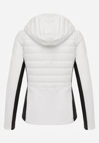 Renee - Biała Przejściowa Kurtka z Pikowaniem i Elastycznymi Rękawami Salisia. Okazja: na co dzień. Typ kołnierza: kaptur. Kolor: biały. Materiał: nylon. Styl: casual, sportowy #5