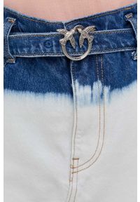 Pinko spódnica jeansowa kolor biały mini prosta. Okazja: na co dzień. Stan: podwyższony. Kolor: biały. Materiał: jeans. Styl: casual #4