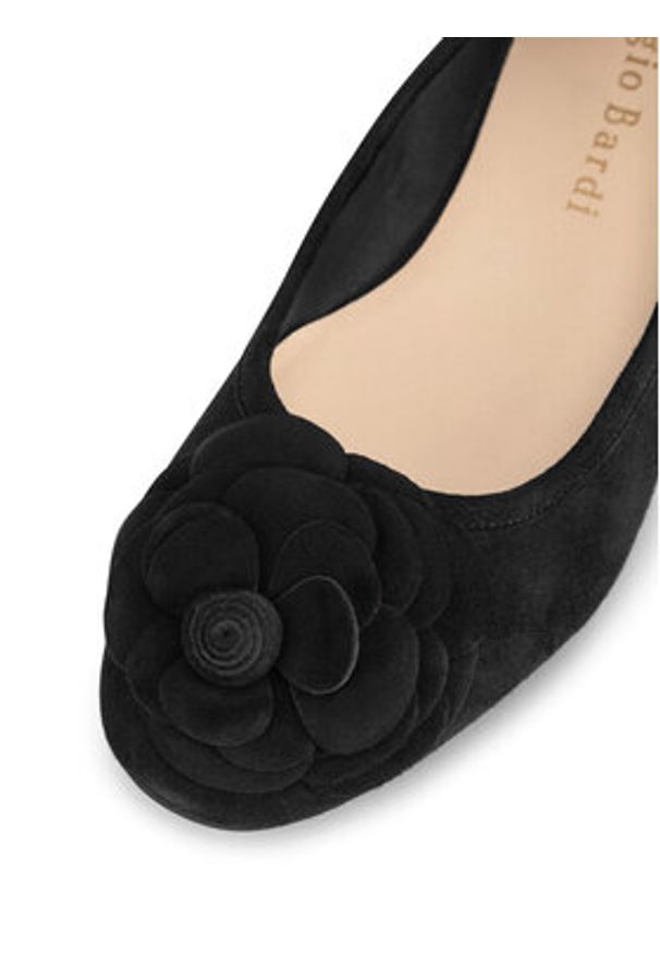 Sergio Bardi Baleriny WI40-F1105-01SB Czarny. Kolor: czarny. Materiał: zamsz, skóra